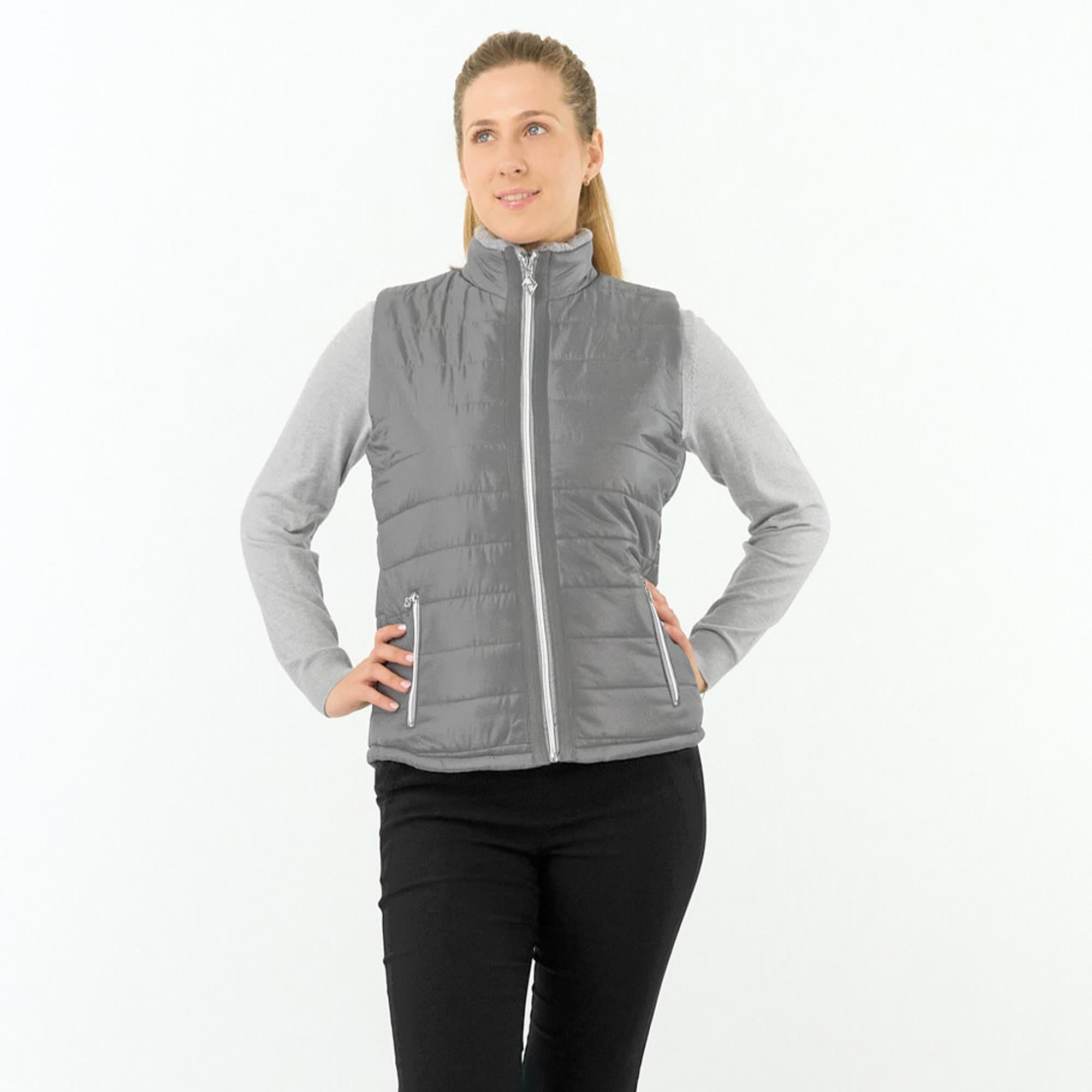 Pure Golf Hemisphere Faux Fur Ladies Golf Gilet Charcoal Grey